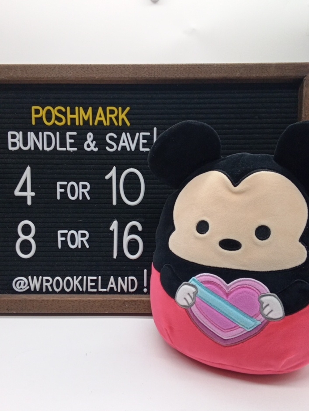 Squishmallows Disney Mickey Mouse Valentine Plush